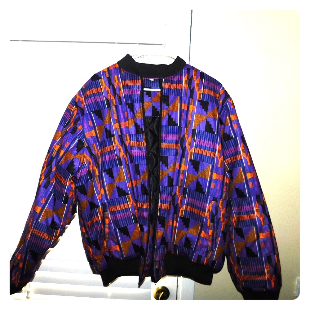 Dashiki Pride African tribal print bomber jacket